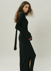 Winter Black Long Dress